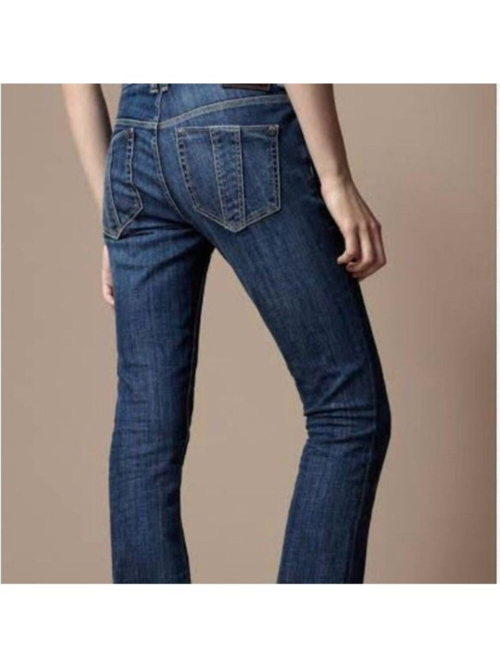 y2k Burberry Brit Islington Low Rise Bootcut Ankle Jeans Size 26